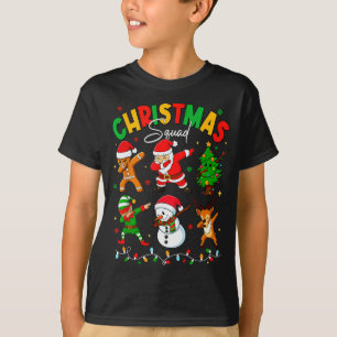 Dabbing Christmas Squad Santa Elf Family Matching T-Shirt