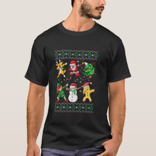 Dabbing Christmas Squad Santa Elf Family Matching T-Shirt