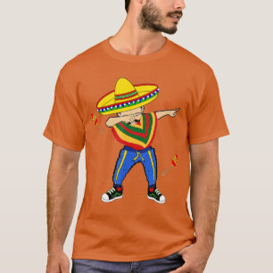 Dabbing Cinco De Mayo Mexican Sombrero Poncho Dab T-Shirt