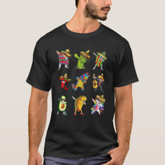 Dabbing Cinco De Mayo Taco Mexican Fiesta Cactus P T-Shirt