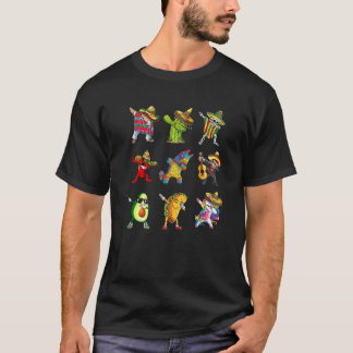 Dabbing Cinco De Mayo Taco Mexican Fiesta Cactus P T-Shirt
