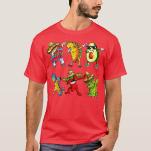 Dabbing Cinco De Mayo Taco Mexican Fiesta Cactus P T-Shirt