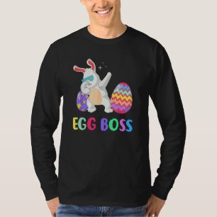 Dabbing Colorfull Egg Boss Easter Bunny Kids Toddl T-Shirt