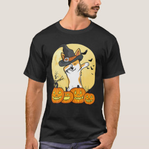 Dabbing Corgi Dab Dance Funny Dog Halloween Gift T-Shirt