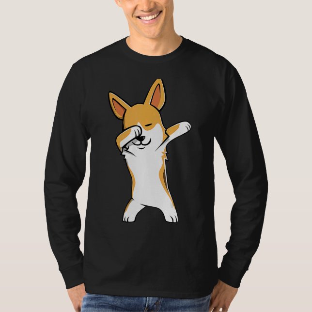 Dabbing Corgi Dog Dab Dance T-Shirt (Front)