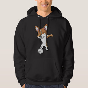 Dabbing Corgi Dog Volleyball Hoodie
