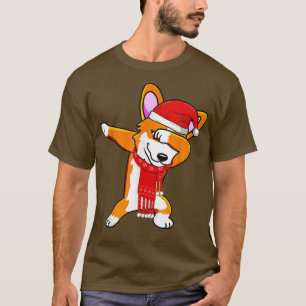 Dabbing Corgi Funny Christmas Costume Party Cute X T-Shirt