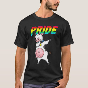 Dabbing Cow Lesbian Bisexual Gay Lgbt Pride T-Shirt