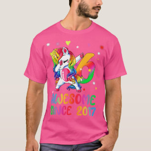 Dabbing Cute Unicorn 6 Year Of Being Awesome 6th B T-Shirt