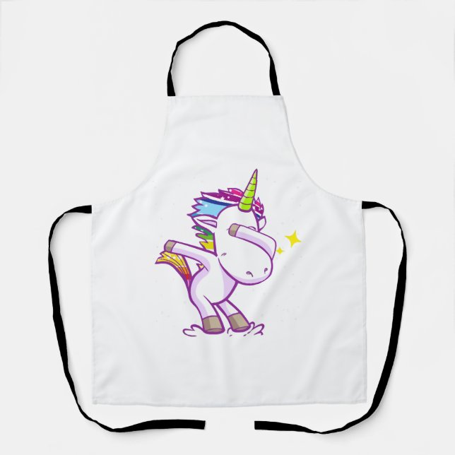 Dabbing Dab Dancing Unicorn - the dabbing unicorn Apron (Front)