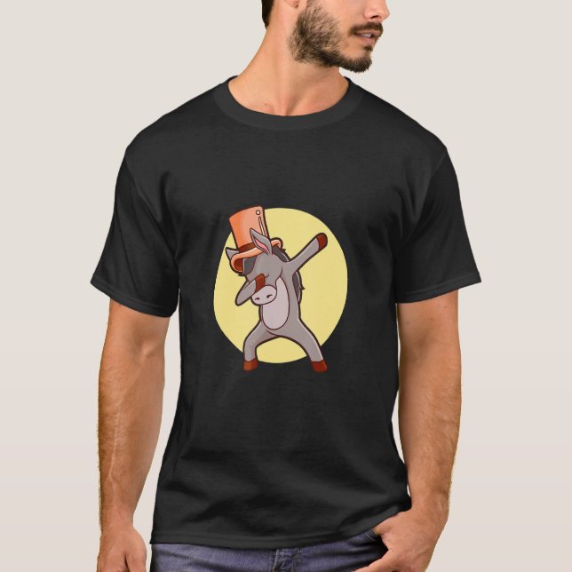 Dabbing Dab Donkey Mule T-Shirt (Front)
