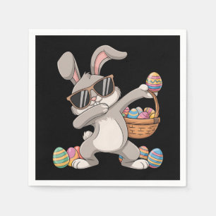 Dabbing Dab Rabbit Bunny Easter Eggs Basket Napkin