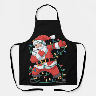 Dabbing Dab Santa Christmas Xmas Holiday Family Apron