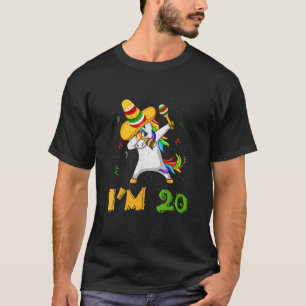 Dabbing Dab Unicorn Age 20 Years Birth Born Cinco T-Shirt