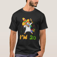 Dabbing Dab Unicorn Age 20 Years Birth Born Cinco