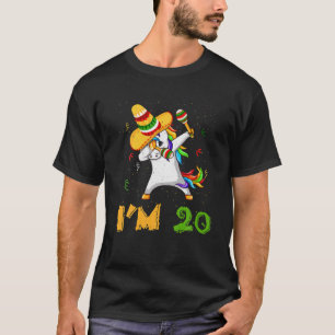 Dabbing Dab Unicorn Age 20 Years Birth Born Cinco T-Shirt