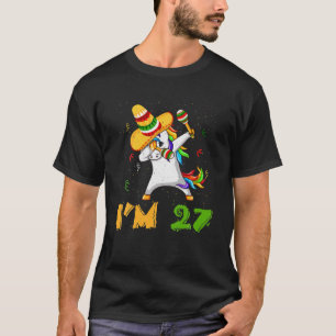 Dabbing Dab Unicorn Age 27 Years Birth Born Cinco T-Shirt