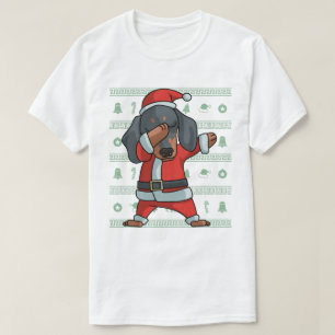 Dabbing dachshund dog T-Shirt Christmas Dab Dance