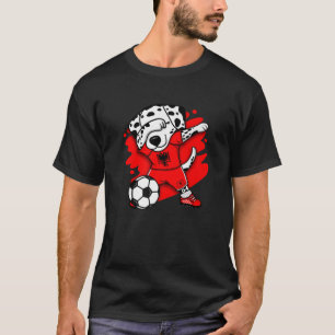 Dabbing Dalmatian Albania Soccer Fans Jersey Footb T-Shirt