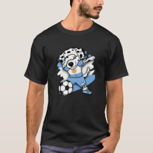 Dabbing Dalmatian Dog Argentina Soccer Fans Jersey T-Shirt
