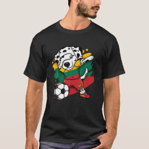 Dabbing Dalmatian Dog Lithuania Soccer Fans Jersey T-Shirt