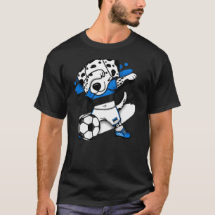 Dabbing Dalmatian Estonia Soccer Fans Jersey Footb T-Shirt