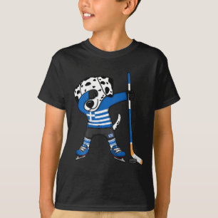 Dabbing Dalmatian Greece Ice Hockey Lovers Jersey T-Shirt