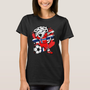 Dabbing Dalmatian Norway Soccer Fans Jersey Footba T-Shirt