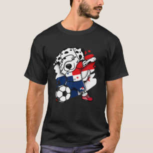 Dabbing Dalmatian Panama Soccer Fans Jersey Footba T-Shirt