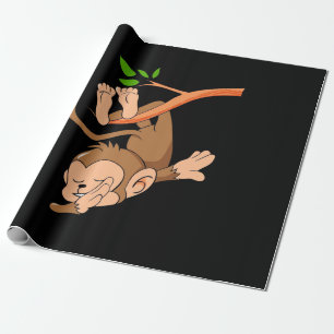 Dabbing Dance Monkey Wrapping Paper