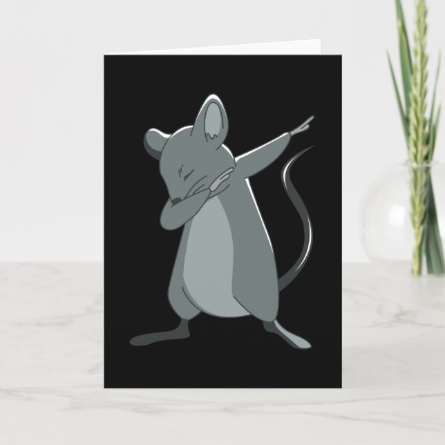 Dabbing dance rat card (Front)