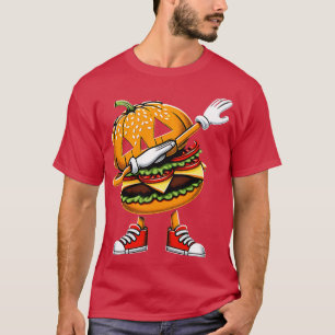 Dabbing Dancing Burger Funny Hamburger Food Foodie T-Shirt