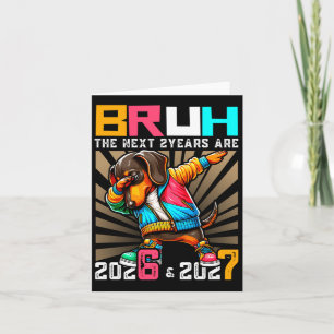 Dabbing Dog 67 Nye 2026 Boys Kids New Year Eve Par Card