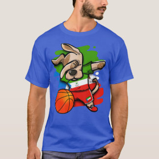 Dabbing Dog Equatorial Guinea Basketball Fans Jers T-Shirt