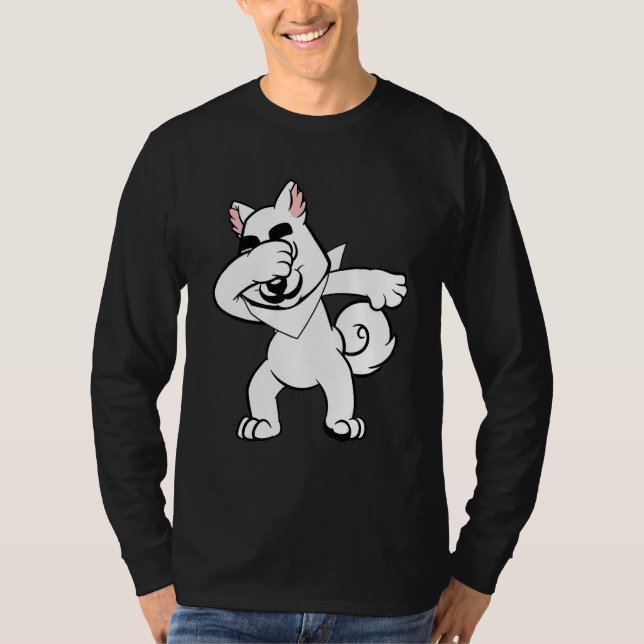 Dabbing Dog For Dog  German Shepherd Dog  Tee (Front)