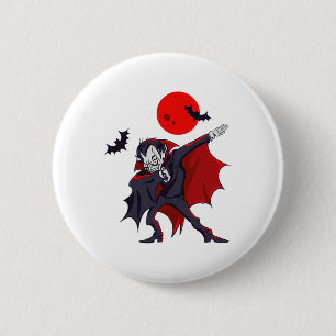 Dabbing Dracula Vampire Halloween Count Dabula Gif 6 Cm Round Badge
