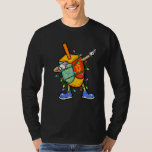 Dabbing Dreidel Hanukkah Christmas Lights Menorah  T-Shirt<br><div class="desc">Dabbing Dreidel Hanukkah Christmas Lights Menorah Chanukah</div>