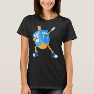 Dabbing Dreidel Hanukkah Dancing Chanukah Kids Gir T-Shirt