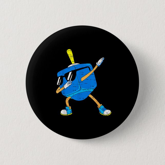 Dabbing Dreidel Hanukkah Dancing Chanukah Toddler  6 Cm Round Badge (Front)