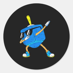 Dabbing Dreidel Hanukkah Dancing Chanukah Toddler  Classic Round Sticker