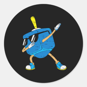 Dabbing Dreidel Hanukkah Dancing Chanukah Toddler  Classic Round Sticker