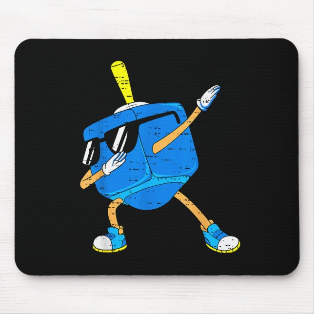 Dabbing Dreidel Hanukkah Dancing Chanukah Toddler  Mouse Mat (Front)