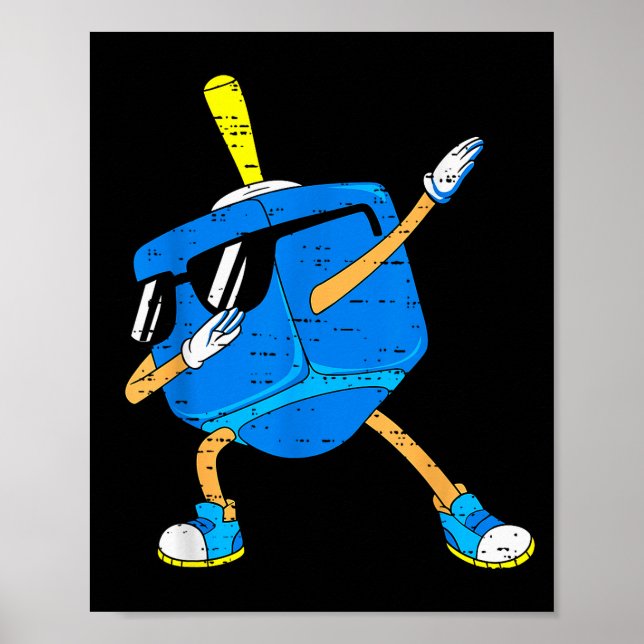 Dabbing Dreidel Hanukkah Dancing Chanukah Toddler  Poster (Front)