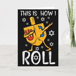 Dabbing Dreidel Ugly Hanukkah Funny Chanukah Men W Card
