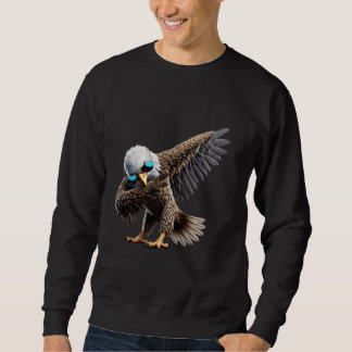 Dabbing Eagle Motif Cool Dab Animal Lover Safari Z Sweatshirt