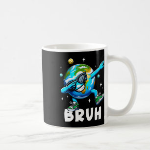 Dabbing Earth Day 2025 Bruh Funny Meme Saying Kids Coffee Mug