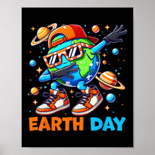 Dabbing Earth Day 2025 Cute Earth Day Kids Toddler Poster