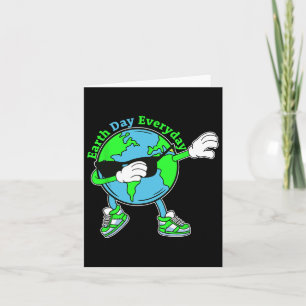 Dabbing Earth Funny Mens Kids Boys Girls Earth Day Card