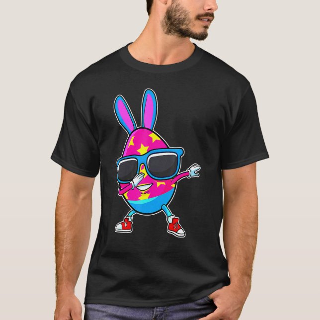 Dabbing Easter Bunny Egg Hunt Eggs Dab Dance Kids  T-Shirt (Front)