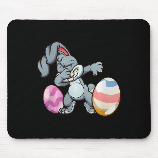 Dabbing Easter Bunny Premium Tri-blend  Mouse Mat (Front)